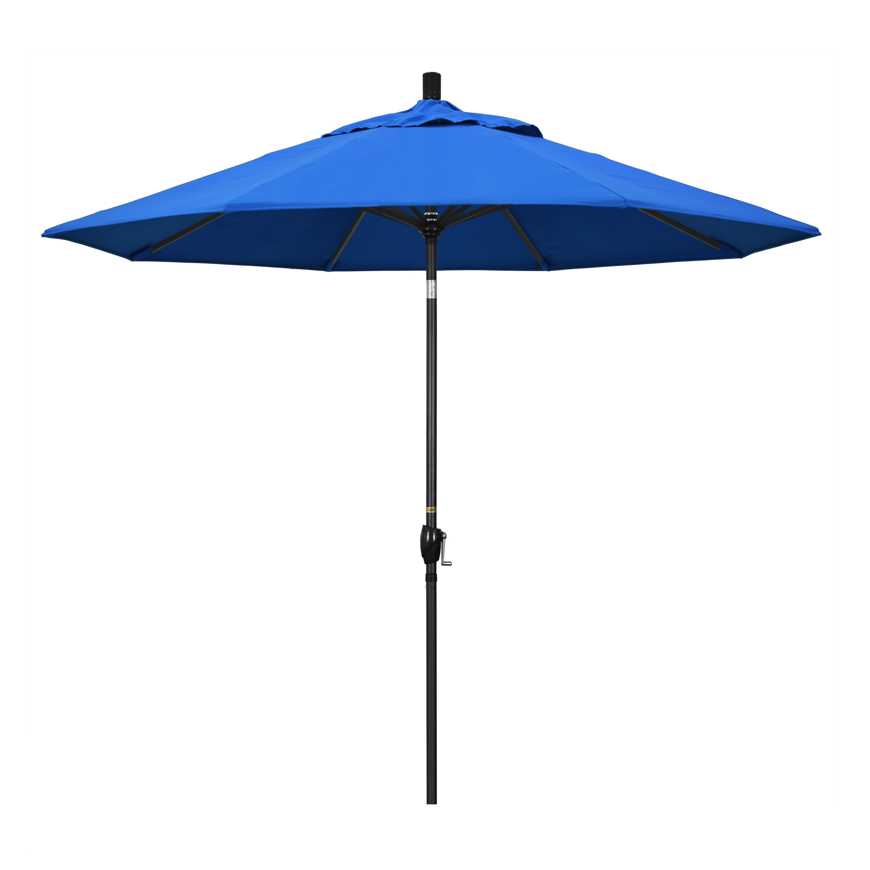 California Umbrella GSPT908302-F03 9 ft. Aluminum Market Umbrella Push Tilt - M Black-Olefin-Pacific Blue at Sears.com