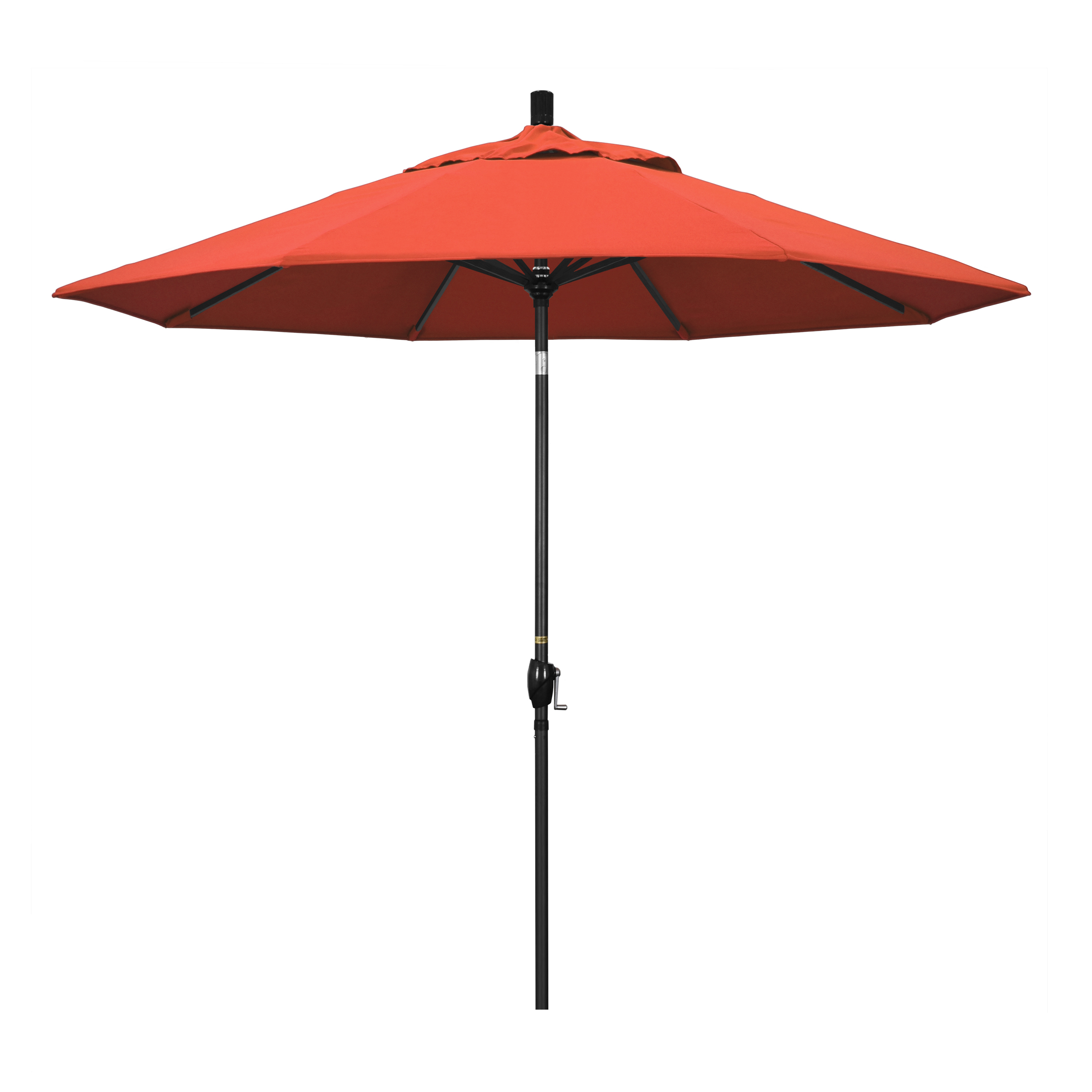 California Umbrella GSPT908302-F27 9 ft. Aluminum Market Umbrella Push Tilt - M Black-Olefin-Sunset at Sears.com