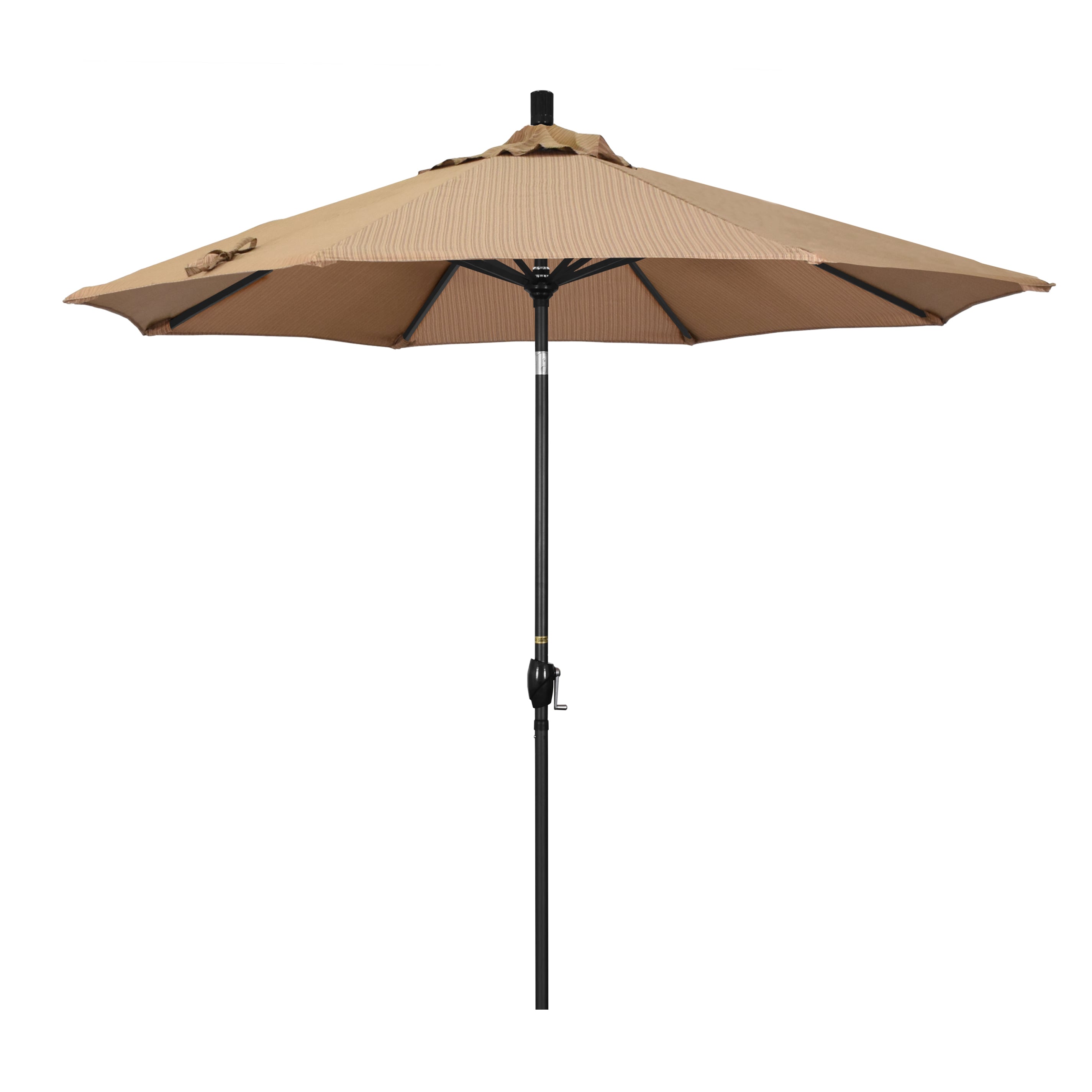 California Umbrella GSPT908302-FD10 9 ft. Aluminum Market Umbrella Push Tilt - M Black-Olefin-Terrace Seqouia at Sears.com