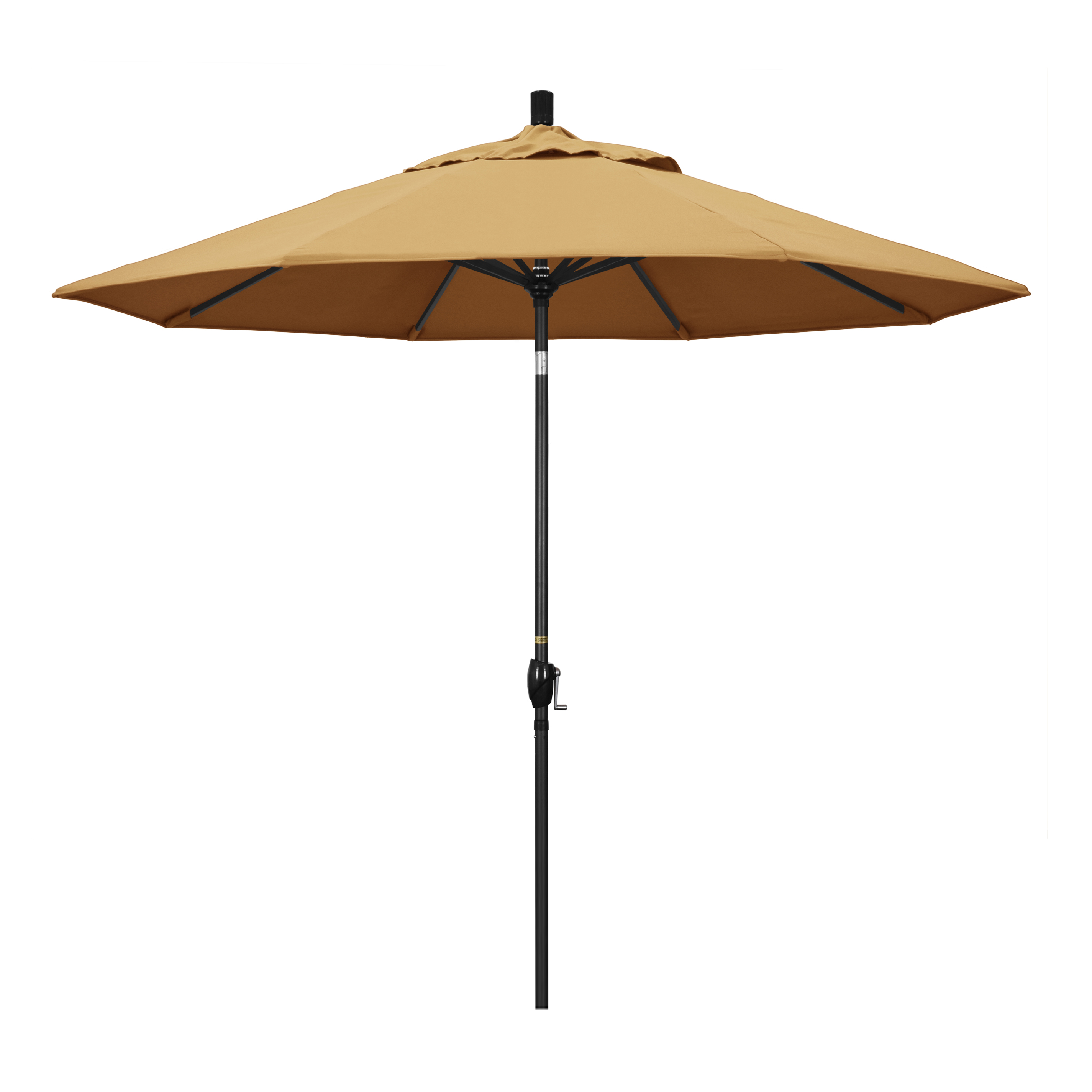 California Umbrella GSPT908302-5414 9 ft. Aluminum Market Umbrella Push Tilt - M Black-Sunbrella-Wheat at Sears.com