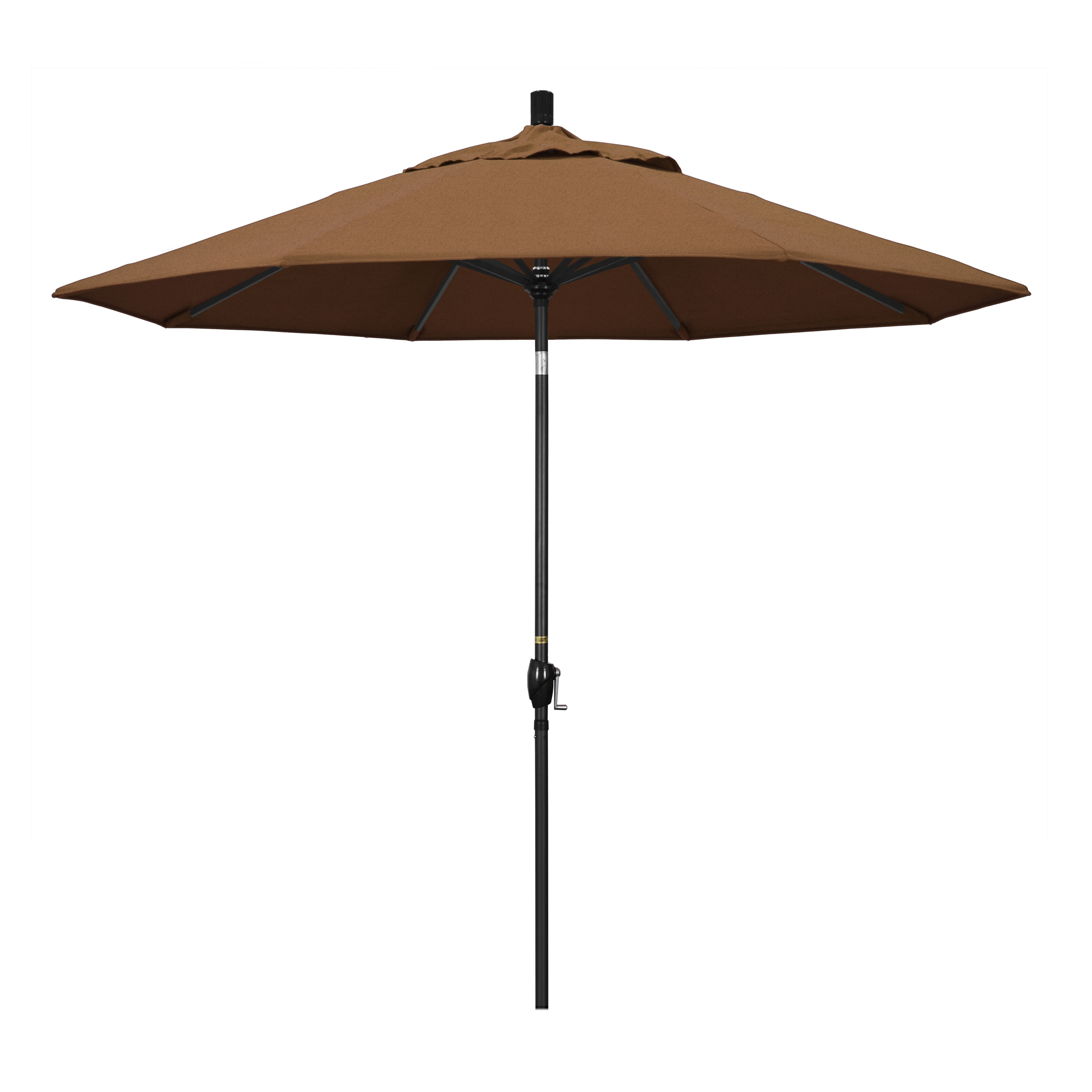 California Umbrella GSPT908302-5488 9 ft. Aluminum Market Umbrella Push Tilt - M Black-Sunbrella-Canvas Teak at Sears.com