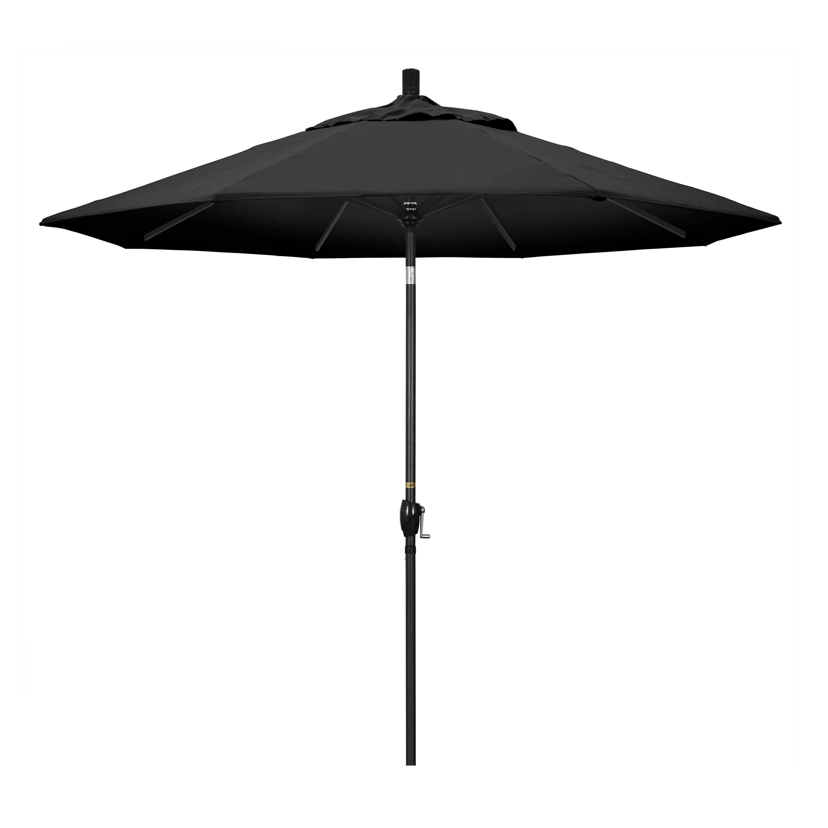 California Umbrella GSPT908302-F32 9 ft. Aluminum Market Umbrella Push Tilt - M Black-Olefin-Black at Sears.com