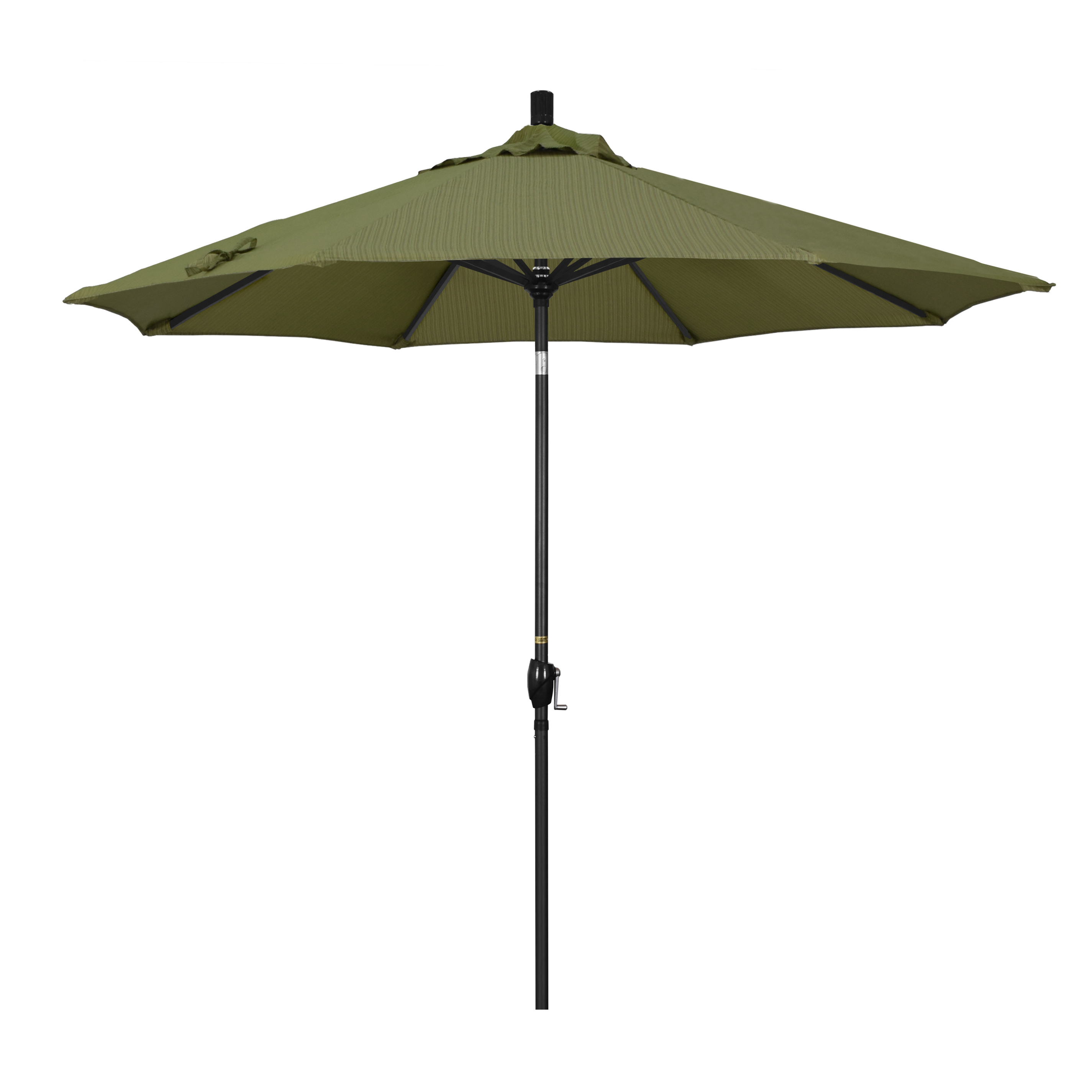 California Umbrella GSPT908302-FD11 9 ft. Aluminum Market Umbrella Push Tilt - M Black-Olefin-Terrace Fern at Sears.com