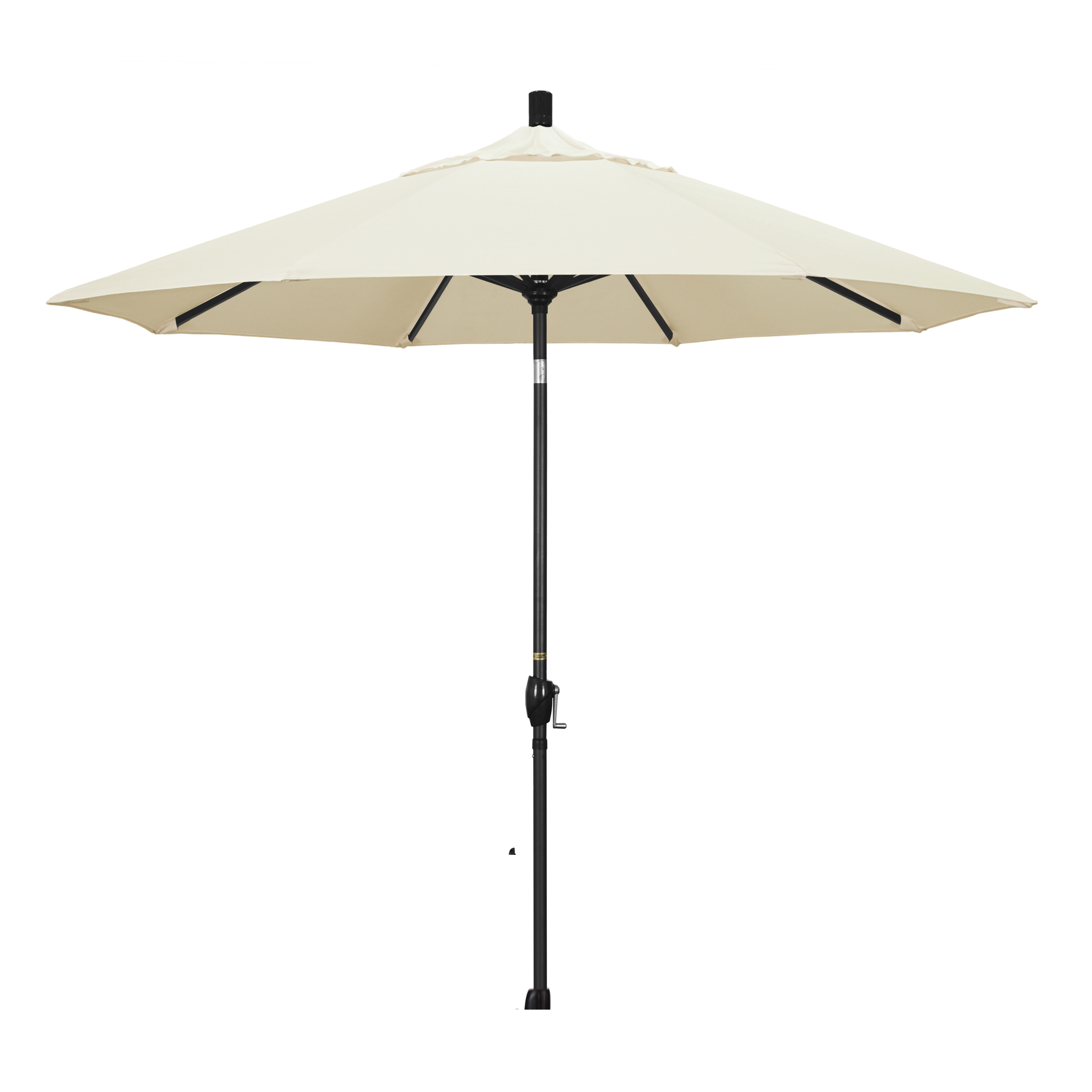 California Umbrella GSPT908302-SA53 9 ft. Aluminum Market Umbrella Push Tilt - M Black-Pacifica-Canvas at Sears.com