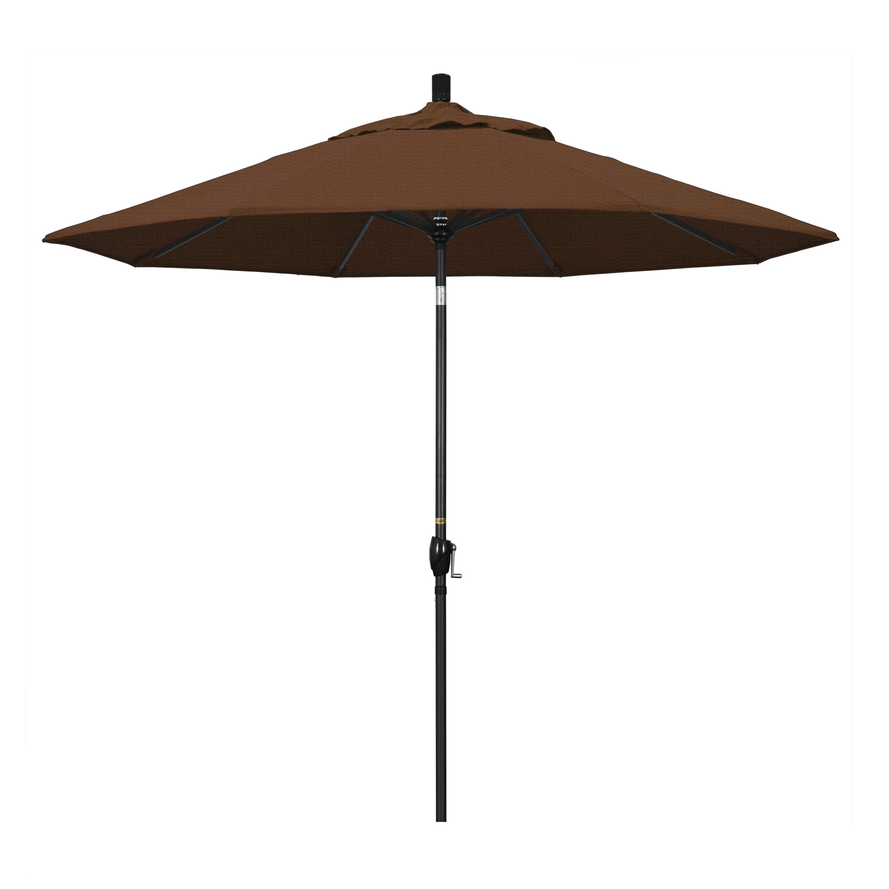 California Umbrella GSPT908302-F71 9 ft. Aluminum Market Umbrella Push Tilt - M Black-Olefin-Teak at Sears.com
