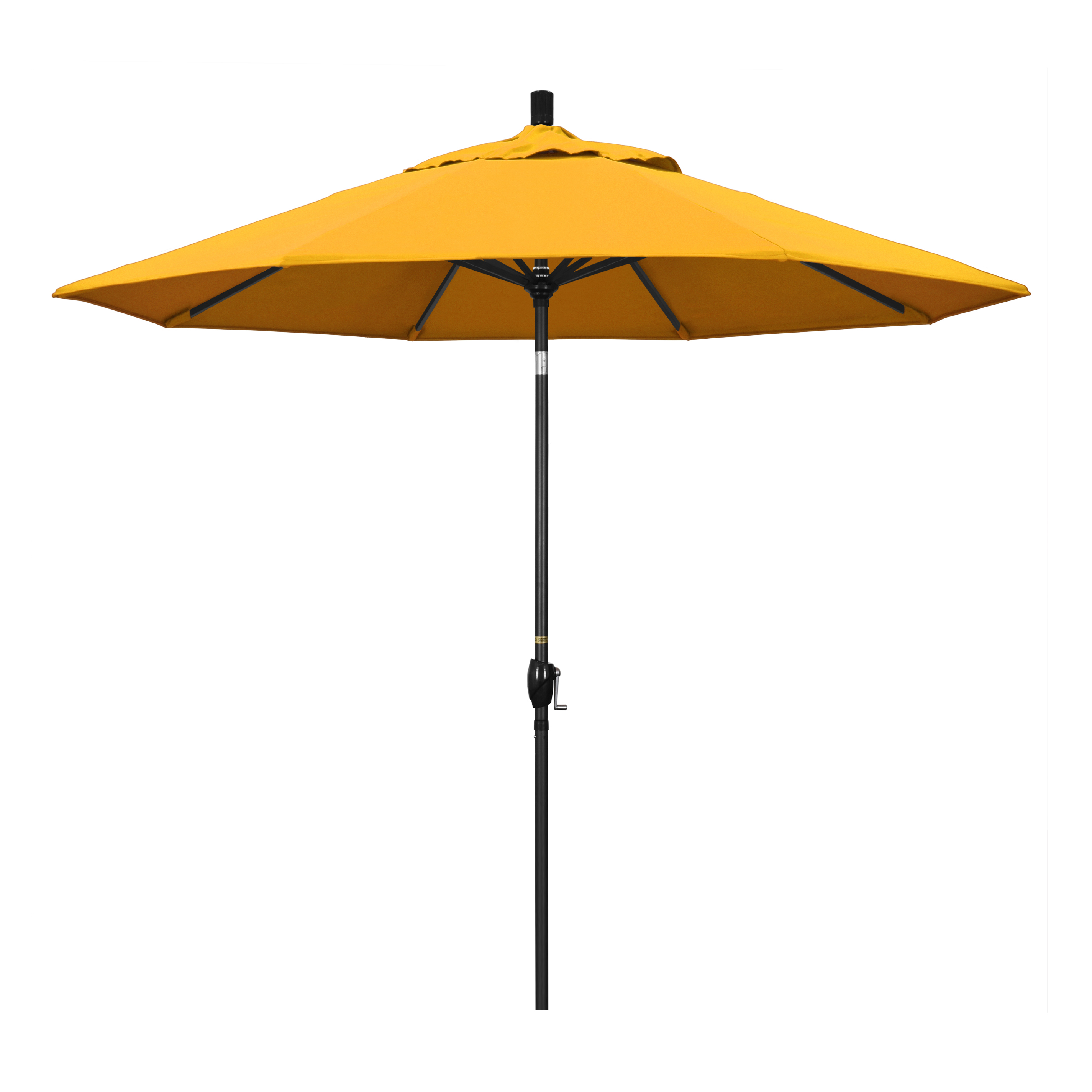 California Umbrella GSPT908302-SA57 9 ft. Aluminum Market Umbrella Push Tilt - M Black-Pacifica-Yellow at Sears.com