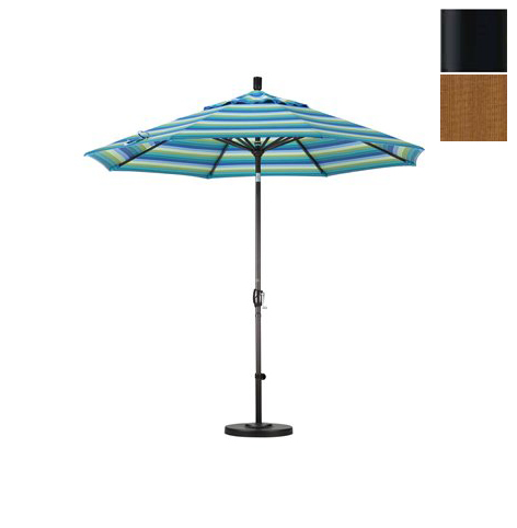 California Umbrella GSPT908302-5448 9 ft. Aluminum Market Umbrella Push Tilt - M Black-Sunbrella-Cork at Sears.com
