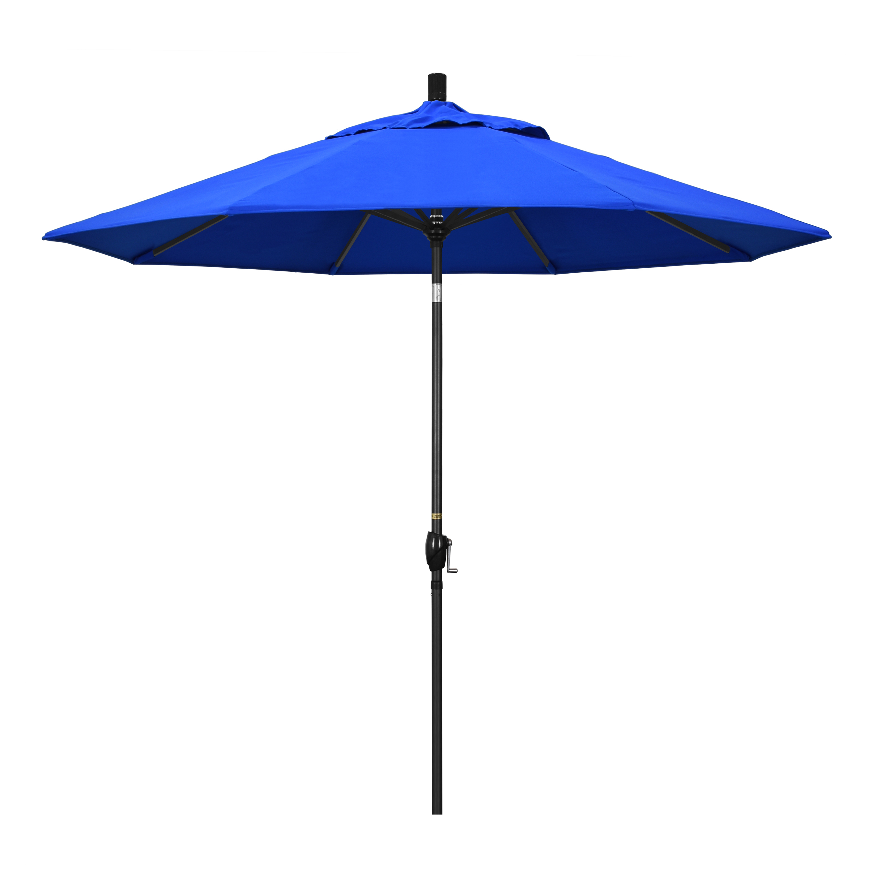 California Umbrella GSPT908302-5401 9 ft. Aluminum Market Umbrella Push Tilt - M Black-Sunbrella-Pacific Blue at Sears.com