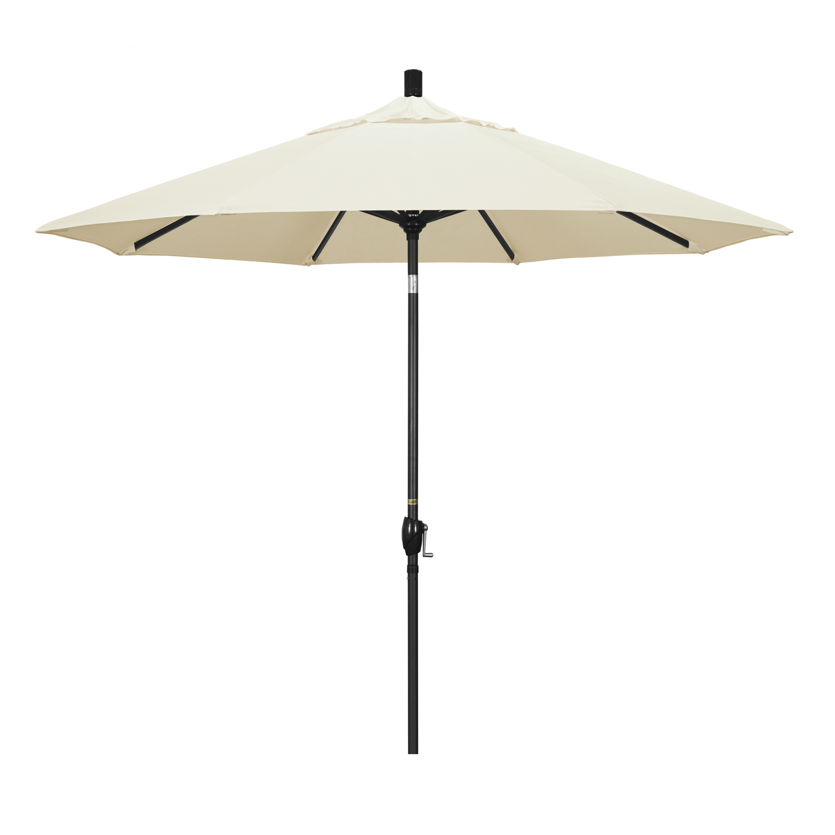 California Umbrella GSPT908302-5453 9 ft. Aluminum Market Umbrella Push Tilt - M Black-Sunbrella-Canvas at Sears.com