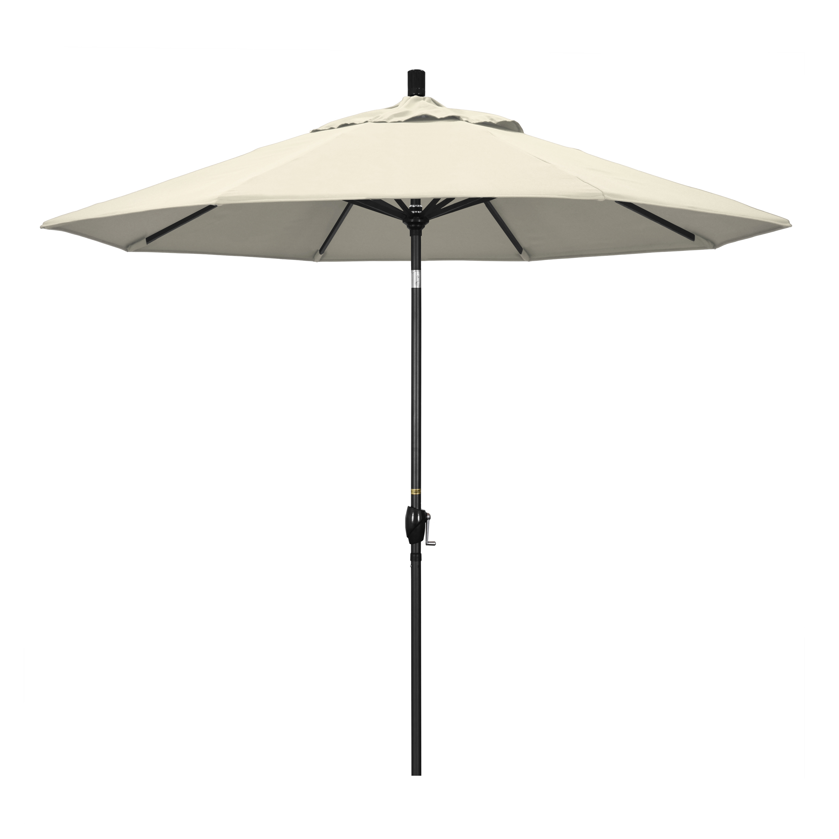 California Umbrella GSPT908302-F22 9 ft. Aluminum Market Umbrella Push Tilt - M Black-Olefin-Antique Beige at Sears.com