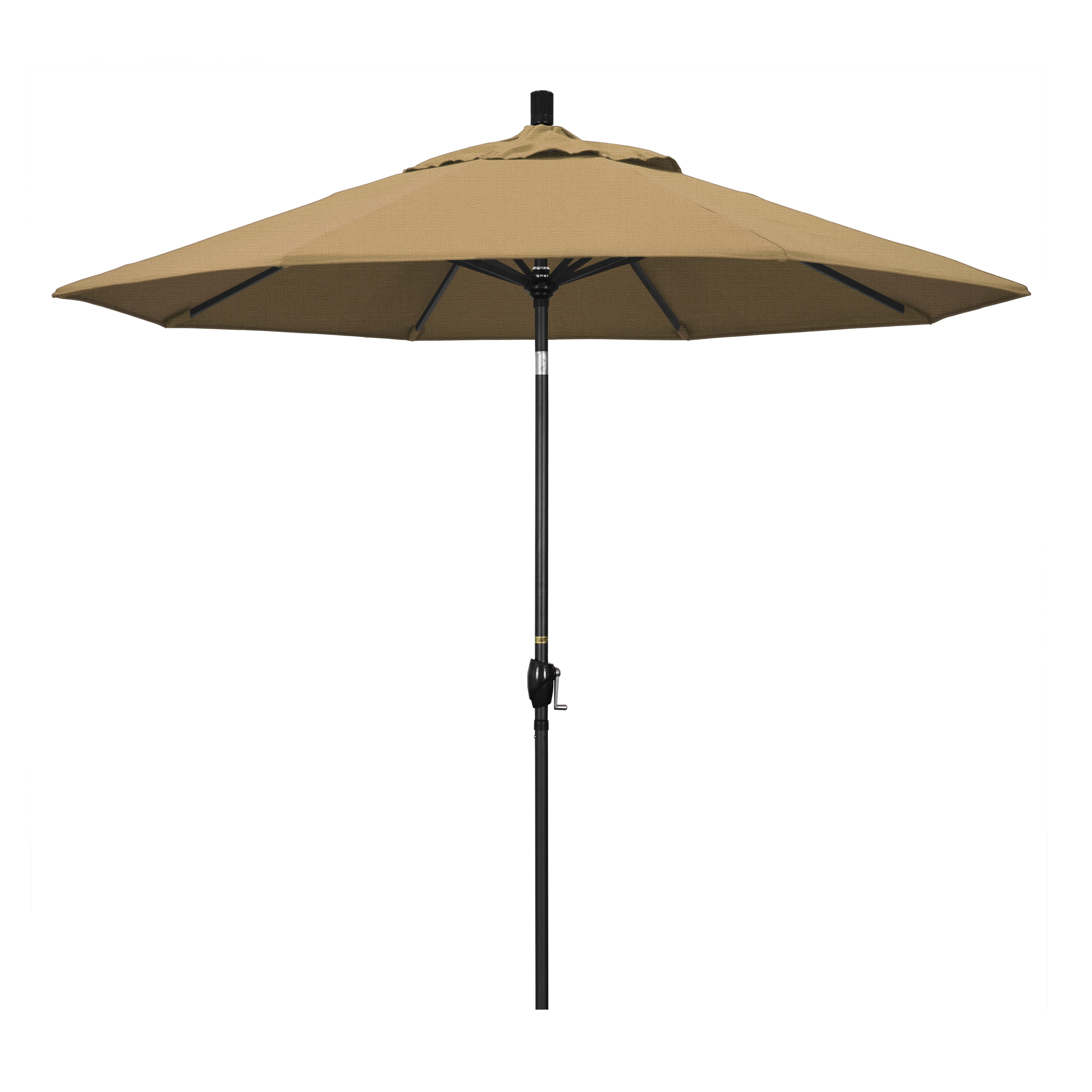 California Umbrella GSPT908302-F72 9 ft. Aluminum Market Umbrella Push Tilt - M Black-Olefin-Straw at Sears.com