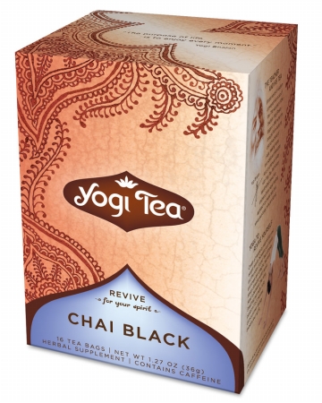 Yogi 0671933 Yogi Tea, Chai Black, Caffeine, 16 Tea Bags, 1.27 oz - 36 g - Case of 6 - 16 Bag at Sears.com