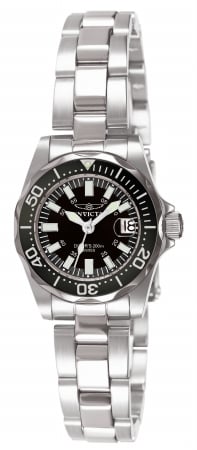 ZWI Group 7059 Invicta Signature Ladies Sapphire Diver on a Stainless Steel Bracelet with Black Bezel and Black Dial at Sears.com