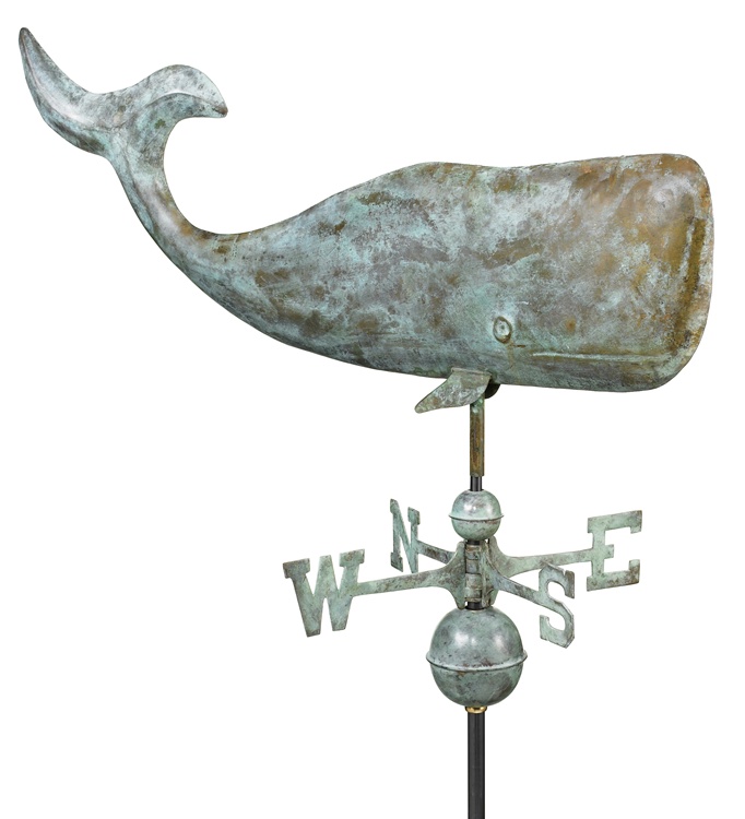 GOOD DIRECTIONS 505V1 37 in. Whale Weathervane - Blue Verde Aluminum at Sears.com