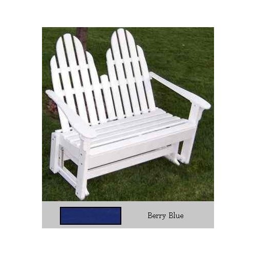 PRAIRIE LEISURE DESIGN Adirondack Settee Glider - Berry Blue at Sears.com