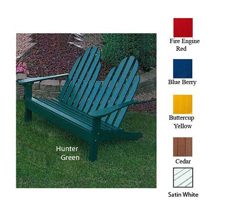 PRAIRIE LEISURE DESIGN Adirondack Settee - Berry Blue at Sears.com