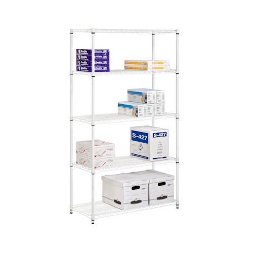 Honey-can-do Honey Can Do SHF-01574 Five Tier Adjustable Storage Shelves in White at Sears.com
