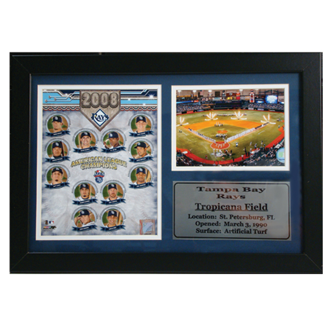 Encore Select 181-BBTB2008 Tampa Bay Rays ALCS Champions Tropicana Field Photograph with Statistics in a 12 in. x 18 in. Frame at Sears.com