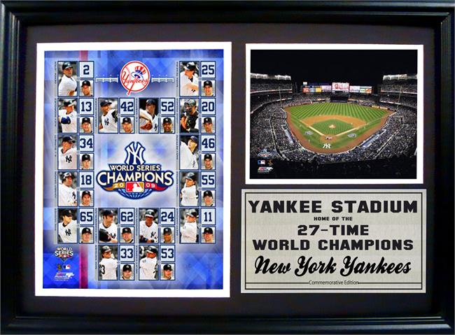Encore Select 181-BBNYYWC2009 2009 New York Yankees World Champions 12 in. x 18 in. Photograph StatIstic Frame at Sears.com