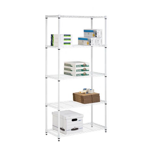 Honey-can-do Honey Can Do SHF-01573 Five tier white storage shelves 200lb at Sears.com