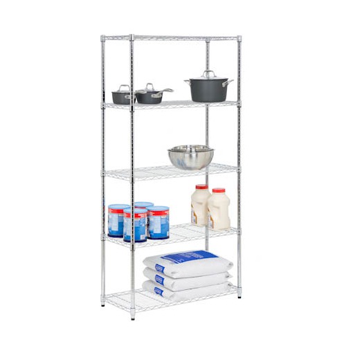 Honey-can-do Honey Can Do SHF-01913 Five Tier Storage Shelves in Chrome at Sears.com