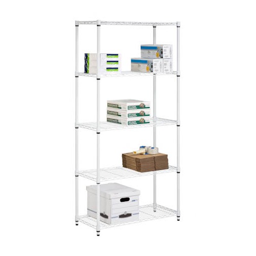 Honey-can-do Honey Can Do SHF-01914 Five Tier Urban Storage Shelves in White at Sears.com