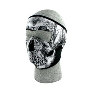 Zan Headgear WNFM002 Neoprene Face Mask  Black and White Skull Face at Sears.com