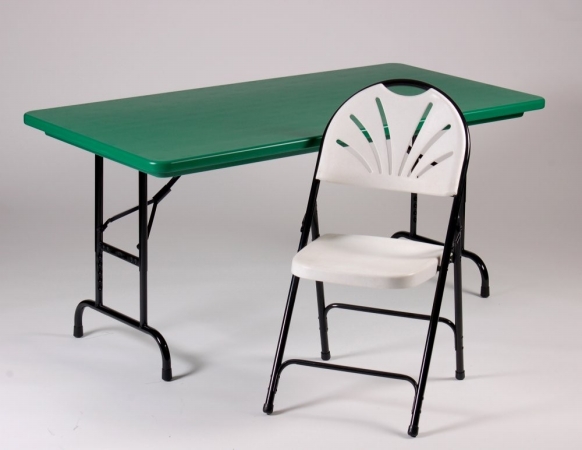 Correll Ra3060-29 R-Series Heavy Duty Blow-Molded Folding Tables - Adjustable Height - Green at Sears.com