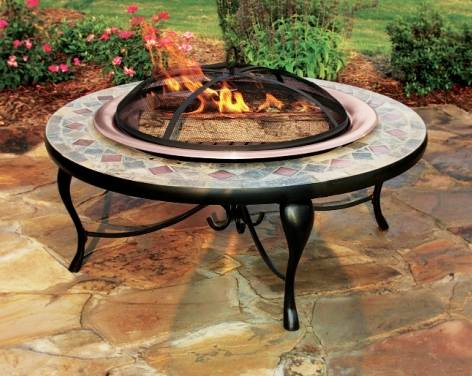Asia DirectAD658C 40 in. Copper and Slate Fire Pit Table with Copper Bowl at Sears.com