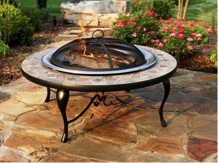 Asia DirectAD658S 40 in. Copper and Slate Fire Pit Table with Stainless Steel Fire Bowl at Sears.com