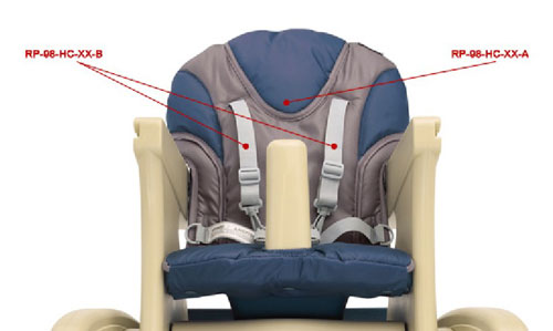 Foundations RP98HCBAA Transitions High Chair Replacement Seat Pad - Blue and Almond at Sears.com
