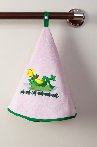 Simply Lana RT17 Lilly Pad Towel - Baby Pink Terry with Kelly Green Trim- Pack of 3 at Sears.com