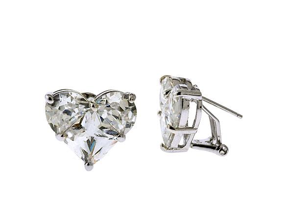 CZ Collections CZ EAR264 Designer Inspired C.Z. Diamond Heart Earrings at Sears.com