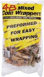 MMF Industries 389668 Tubular Coin Wrappers 48-Pkg-Assorted-Penny-Nickel-Dime-Quarter - Pack of 5 at Sears.com