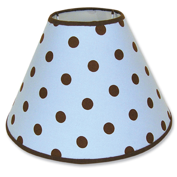 Trend Lab 107912 Max Dot Lampshade- Blue-Brown Dot Print Percale With Brown Percale Trim- 4 X 7 X 10 at Sears.com