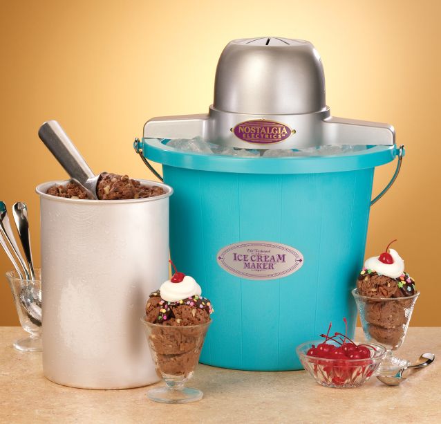 NOSTALGIA PRODUCTS GROUP Nostalgia Electrics Icmp-400Blue 4-Quart Plastic Bucket Ice Cream Maker - Blue at Sears.com