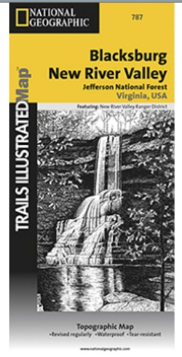 National Geographic TI00000787 Map Of Blacksburg-New River Valley - Virginia at Sears.com
