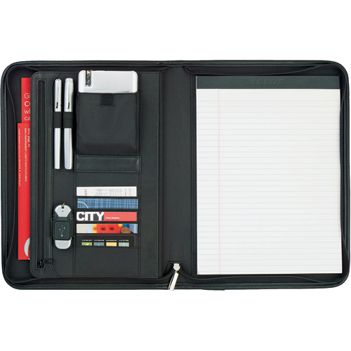 Leeds 3280-10 Burke Zippered Padfolio - Black at Sears.com