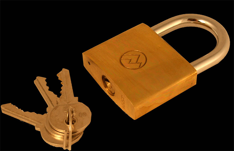 BP100A-40 1 in. Keyed Alike Solid Brass Padlocks- Pack of 10