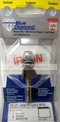 Irwin Router Bit 7/8" x 22*  Flush & Bevel 1/4 Shank at Sears.com