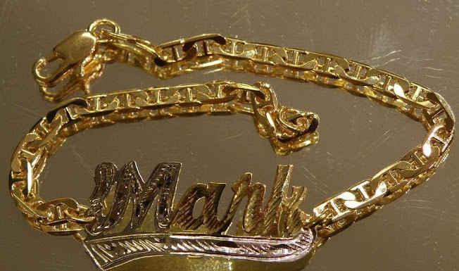 NIKFINESTORE.COM CHILD baby PERSONALIZED 14K gold overly any Name id Bracelet /bangle/name Plate/a1 at Sears.com