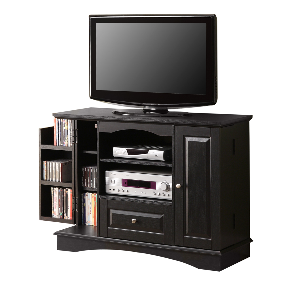 Furnituremaxx 42 in. Bedroom TV Console w/ Media Storage - Black at Sears.com