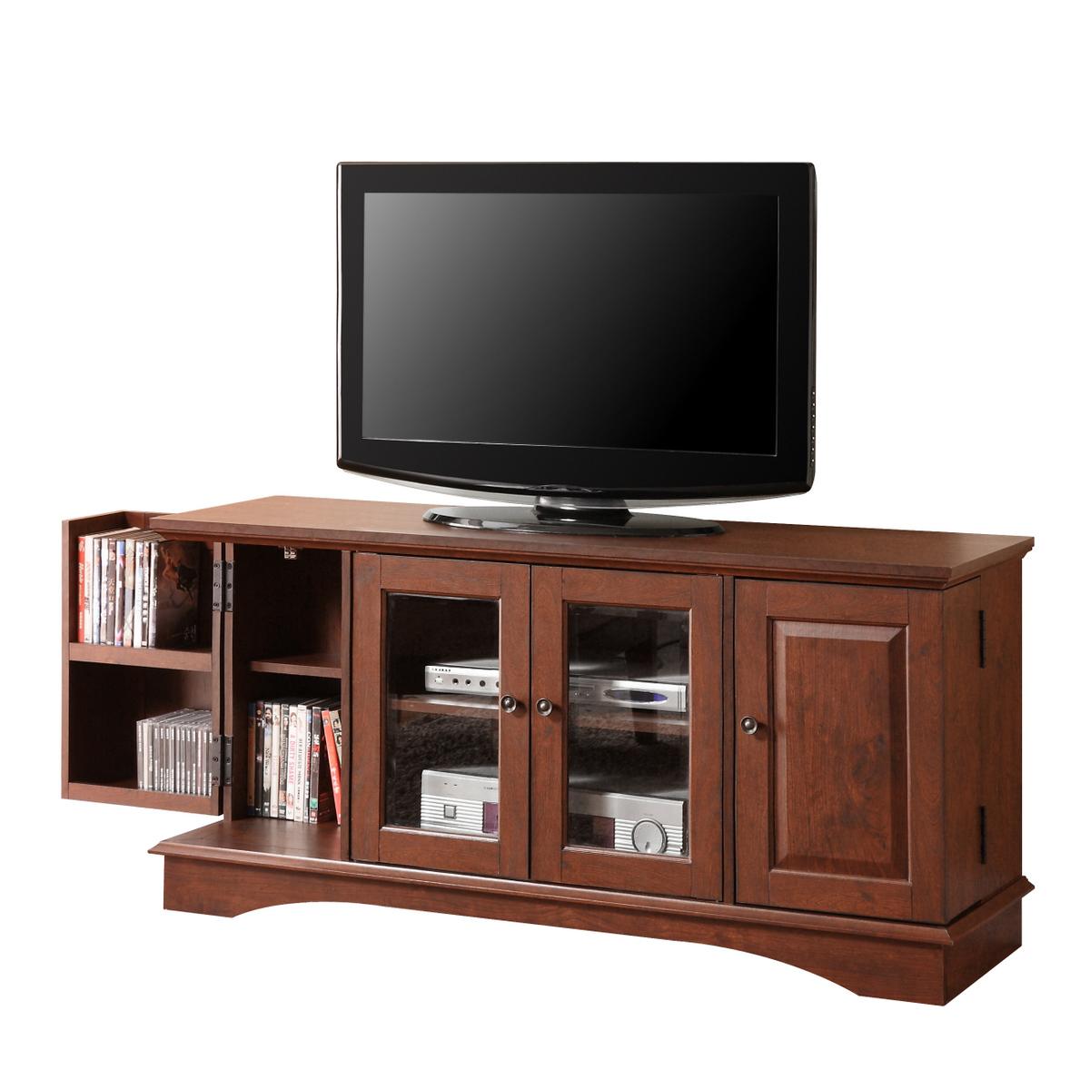 Furnituremaxx 52 in. Media Storage Wood TV Console - Traditional Brown at Sears.com