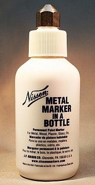 Nissen MBWHB White Metal Marker In A Bottle, 3/16
