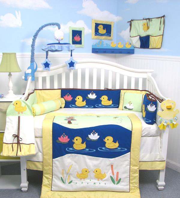 Soho Designs Quack Quack Ducks Ranch Baby Crib Nursery Bedding Set 14 pcs included Diaper Bag with Changing Pad, Accessory Case & Bottle Case at Sears.com