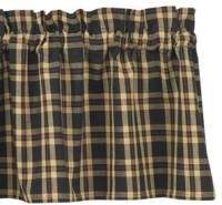 Primitive Home Decors Cambridge Black and Brown Country Window Valance at Sears.com