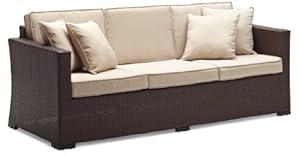 Strathwood Griffen All-Weather Wicker 3-Seater Sofa, Dark Brown at Sears.com
