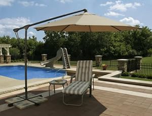 Swimtime Swim Time 10-Feet Octagonal Cantilever Umbrella - Black at Sears.com