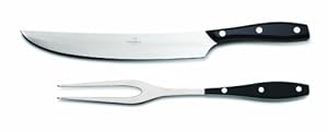 Consigli"Chianino" 2-Piece Black Metacrylate Handle Carving Knives with Leather Case at Sears.com