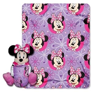 Disney, Minnie Mouse, Minnie Bowtie 40-Inch-by-50-Inch Fleece Blanket with Character Pillow at Sears.com